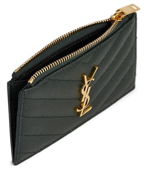 ysl card case with zipper|YSL card case sale.